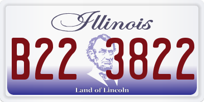 IL license plate B223822