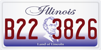 IL license plate B223826