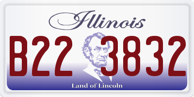 IL license plate B223832