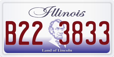 IL license plate B223833