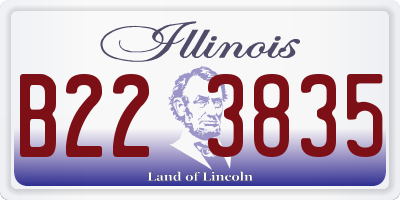 IL license plate B223835