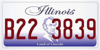 IL license plate B223839