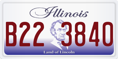 IL license plate B223840