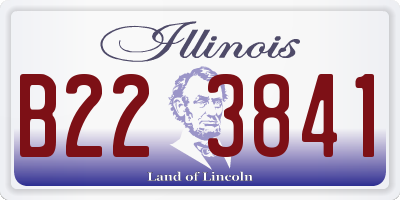 IL license plate B223841