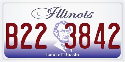 IL license plate B223842