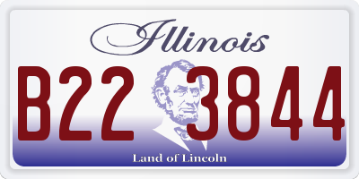 IL license plate B223844