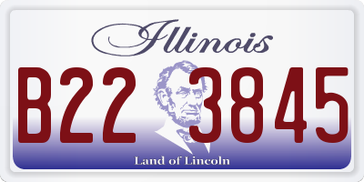 IL license plate B223845