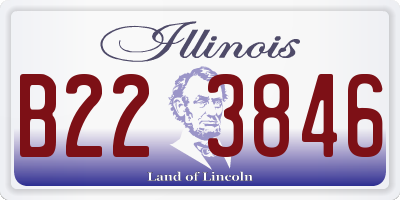 IL license plate B223846