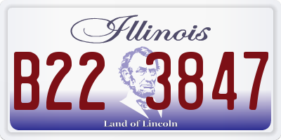 IL license plate B223847