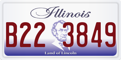 IL license plate B223849