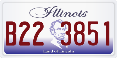 IL license plate B223851