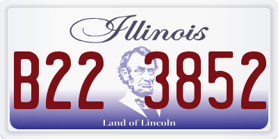 IL license plate B223852