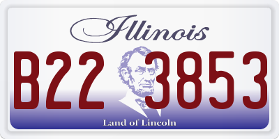 IL license plate B223853