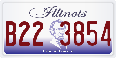 IL license plate B223854