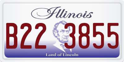 IL license plate B223855