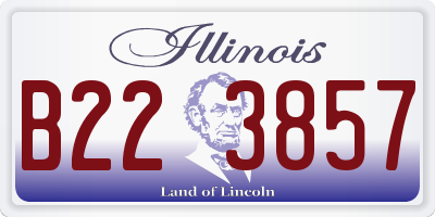 IL license plate B223857