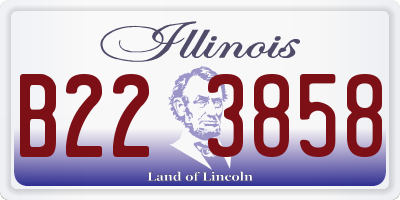 IL license plate B223858
