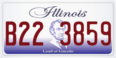 IL license plate B223859