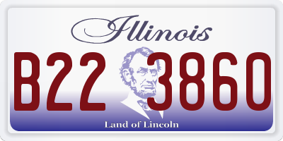 IL license plate B223860