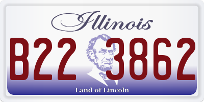 IL license plate B223862