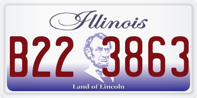 IL license plate B223863