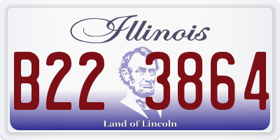 IL license plate B223864