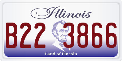 IL license plate B223866