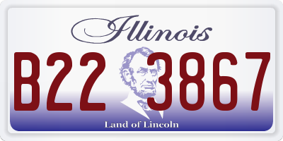 IL license plate B223867