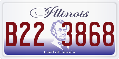 IL license plate B223868