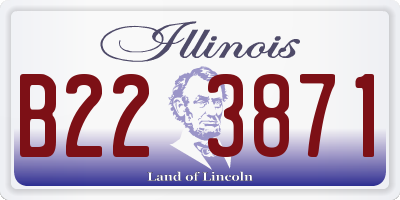 IL license plate B223871