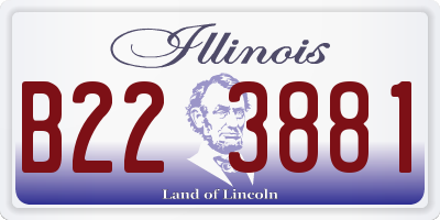 IL license plate B223881