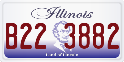 IL license plate B223882