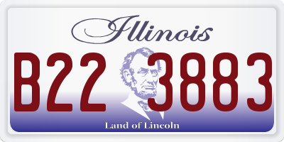 IL license plate B223883