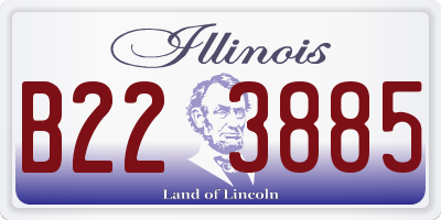 IL license plate B223885