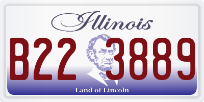 IL license plate B223889