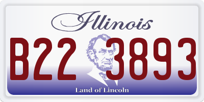 IL license plate B223893