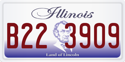 IL license plate B223909