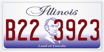 IL license plate B223923