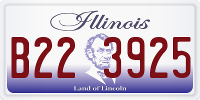 IL license plate B223925
