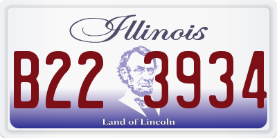 IL license plate B223934