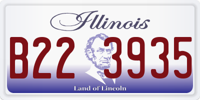 IL license plate B223935