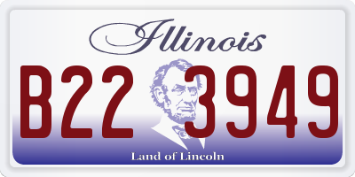 IL license plate B223949