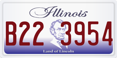 IL license plate B223954