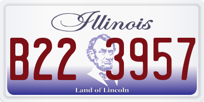 IL license plate B223957