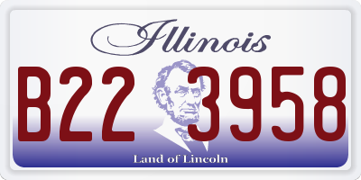 IL license plate B223958