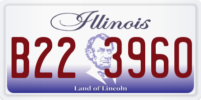 IL license plate B223960