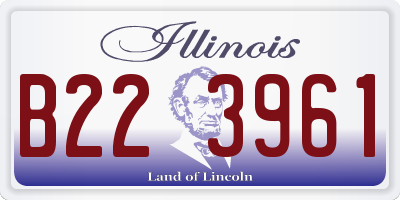 IL license plate B223961