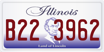 IL license plate B223962