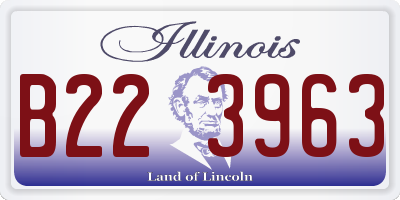 IL license plate B223963