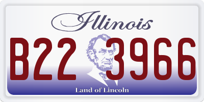 IL license plate B223966